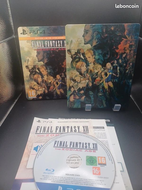 Jeu PS4 Final Fantasy XII The Zodiac Age - Steelbook, PAL, Français (Très Bon état)
