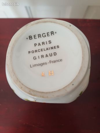 Lampe Berger Ancienne Faïence – Estampillée Berger Paris Limoges, N°2, Art Déco