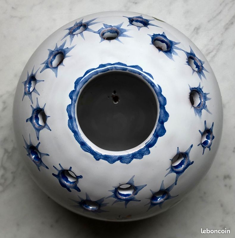 Vase Boule Pique Fleurs MOUSTIERS Martres Tolosane (image 3)