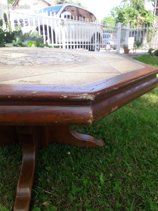 Table basse Planisphere Vallauris signée Barrois - dlg Capron (image 7)