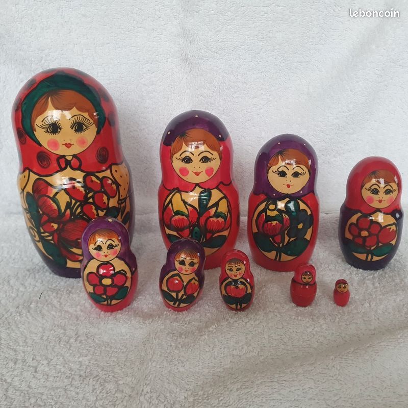 Poupée En Bois Matriochka Souvenir Russe Poupées Gigognes Russes Poupée