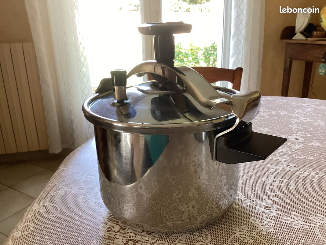 D12) ANCIENNE COCOTTE MINUTE SEB 6 LITRES EN ALUMINIUM VINTAGE