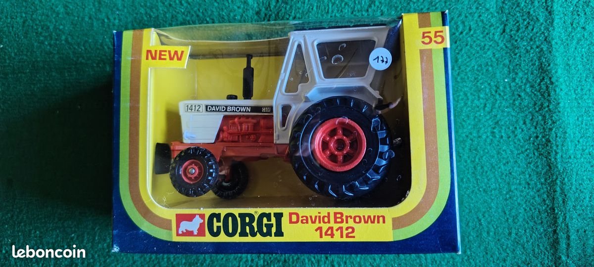 Tracteur Miniature David Brown Case 1412 - Corgi Classics - Rouge Et Blanc - Modèle Réduit Occasion