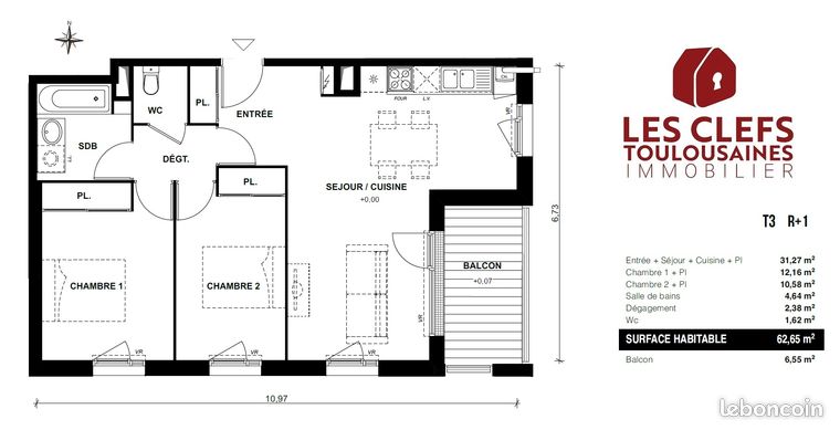 Appartement 3 pièces 63 m² — 5
