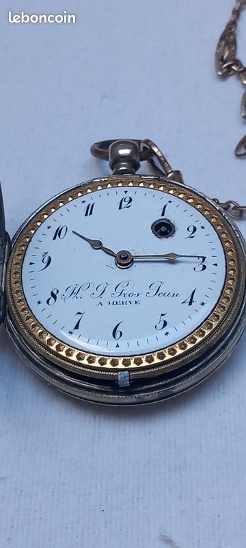 Ancienne Chaîne De Montre à Gousset En Maillechort - Accessoire Vintage Pour Homme, Occasion