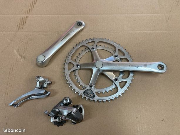 Pédalier Vintage Shimano 600 FC-6400 - 170mm, 130 BCD, Double Plateau - Japon