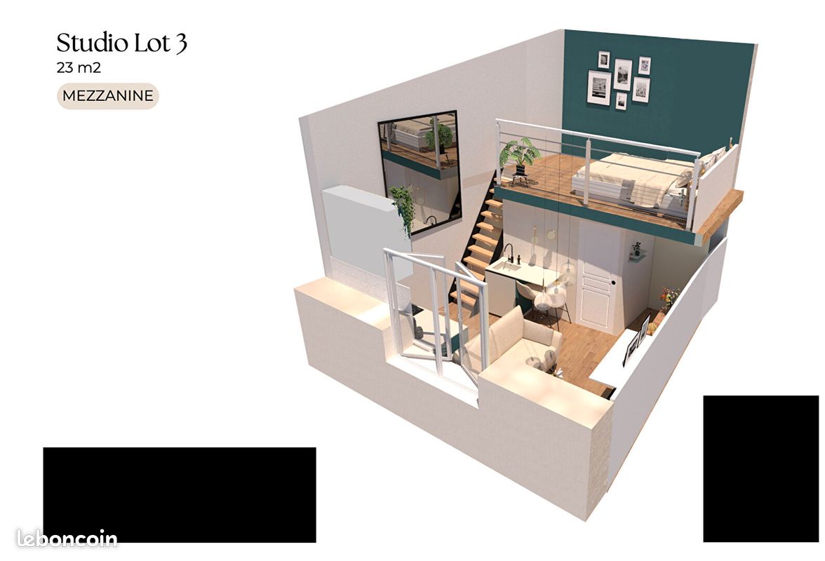 Appartement 2 pièces 23 m² · à Saint-Genis-Laval · 23 m² · 95 000 €