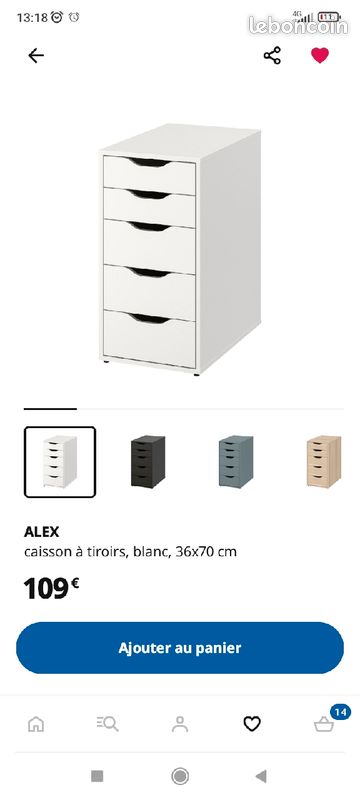 Cherche meuble Ikea Alex ou lack blanc (image 6)