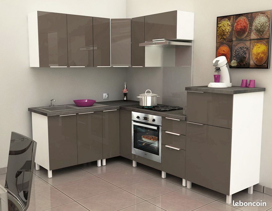 ✅ Meubles de cuisine laqués brillants direct usine pour pas cher ✅ (image 2)