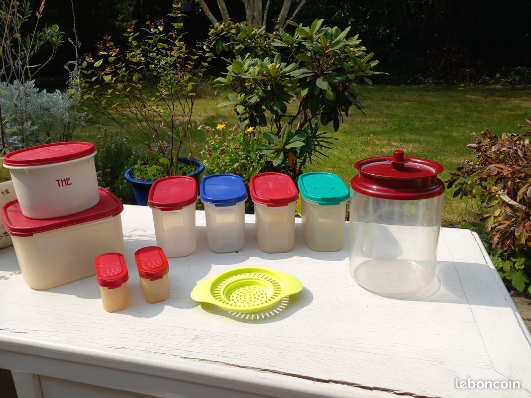 Lot De 4 Boîtes Tupperware Vintage – Très Bon état, Capacités Variées