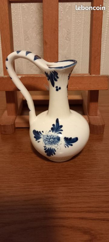 Lot de 2 petits pichets/Vases Delft's Blue Peint à la main 12,5 cm (image 4)