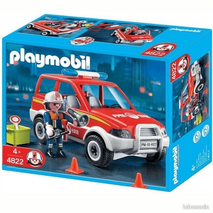 PLAYMOBIL CITY ACTION 4822 VOITURE POMPIER + 4 ans (image 1)