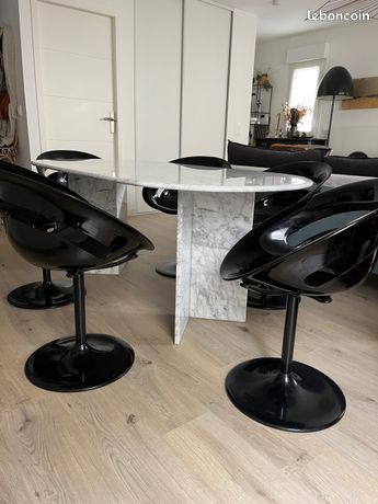 Lot De 3 Fauteuils Pivotants Tina Par Arik Levy - Blanc - Polycarbonate - Occasion