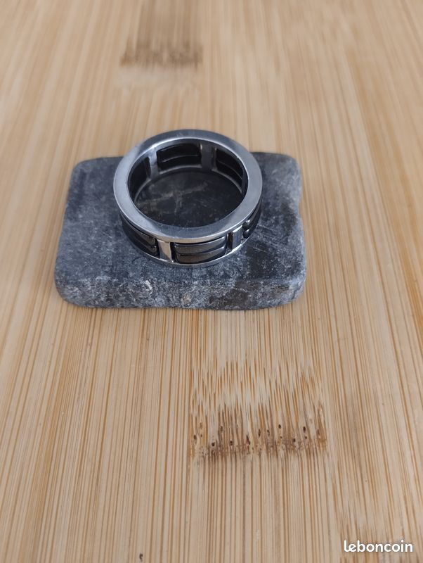 Bague Acier Céramique Noir (image 2)