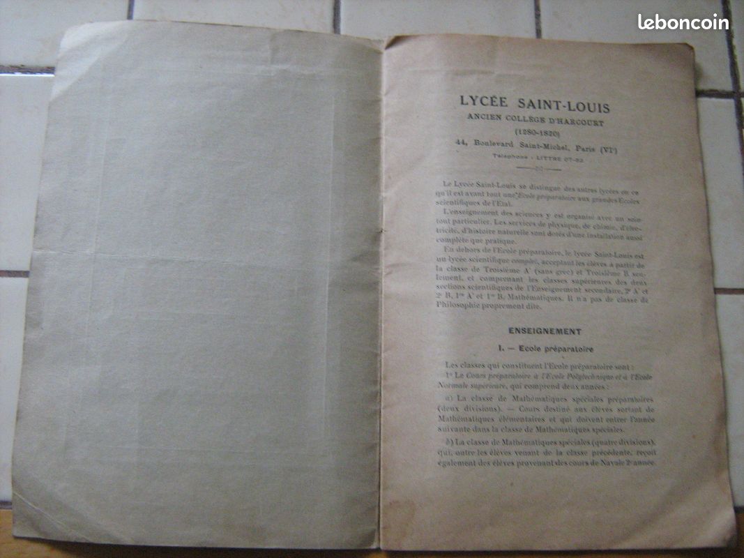 Prospectus du lycée Saint Louis ancien collège d'Harcourt (image 4)