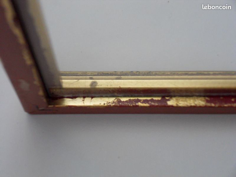 Cadre Ancien Doré - 56,5x43 Cm (feuillure 43x30) - Bois Mouluré - À Suspendre