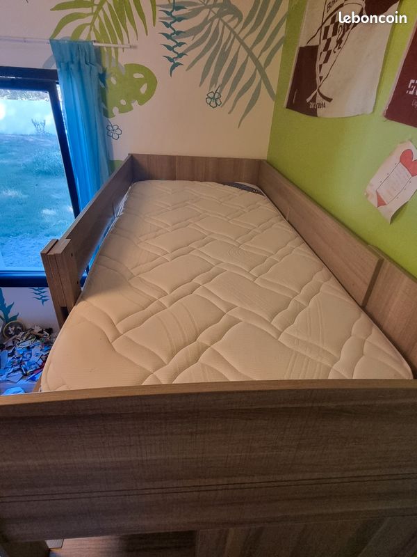Lit mezzanine 90x200 Montana + matelas (image 3)