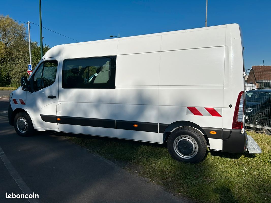 21 900 ht - renault master l3h2 cabine approfondie 6 places / clim / reg / tel / camera / feux auto / marche pied / int bois (image 4)