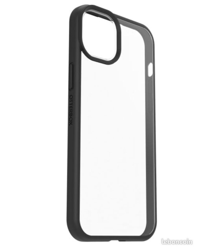 Coque Otterbox React IPhone 14 Pro - Noir Transparent Protection Antidérapante