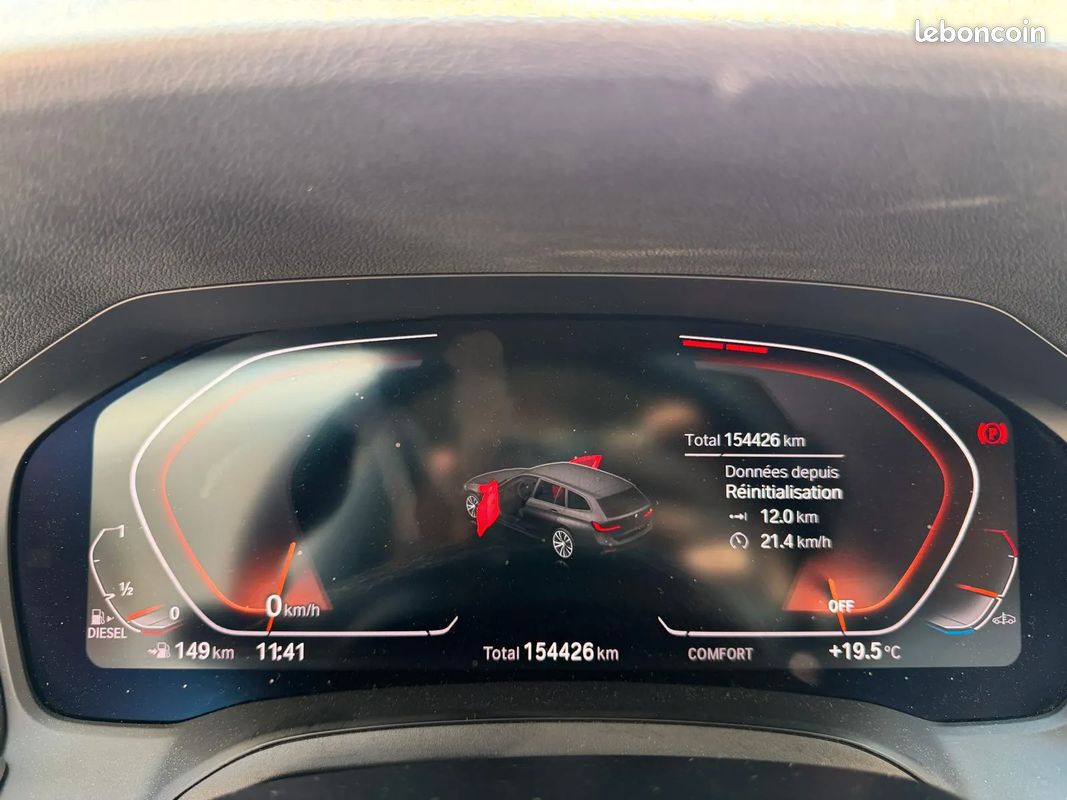BMW Série 3 Touring 320D Xdrive 190ch Lounge - 2020 - CarPlay - Boîte auto (image 11)