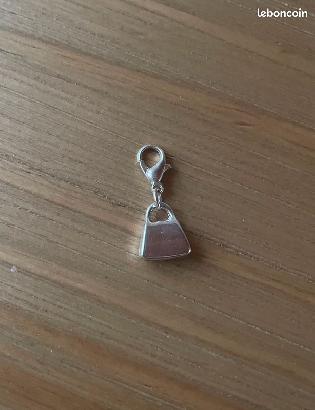 Breloque pour bracelet sac à main argent/nacre (image 2)