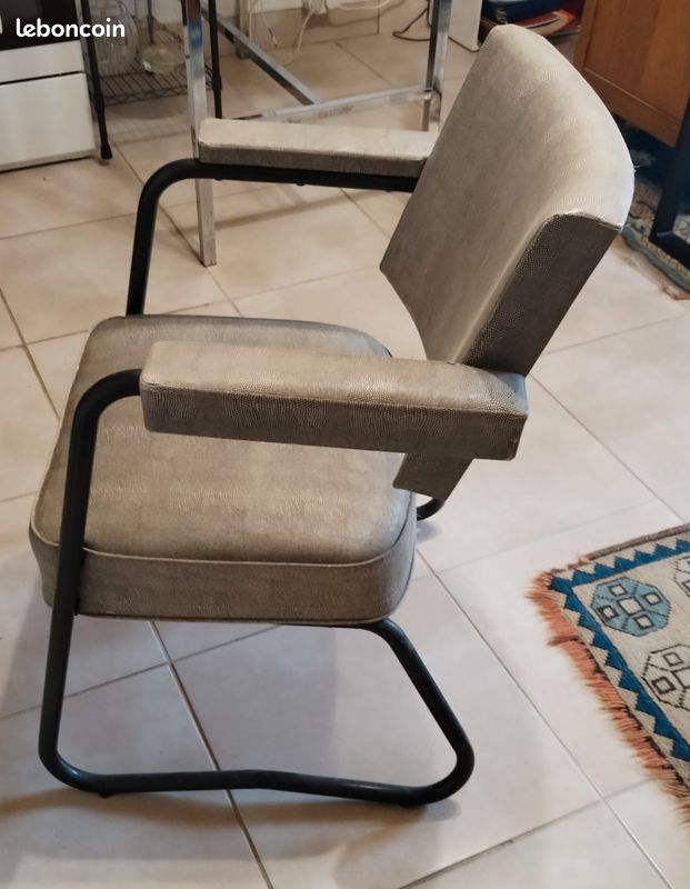 Fauteuil vintage industriel ronéo par Pullman (image 2)