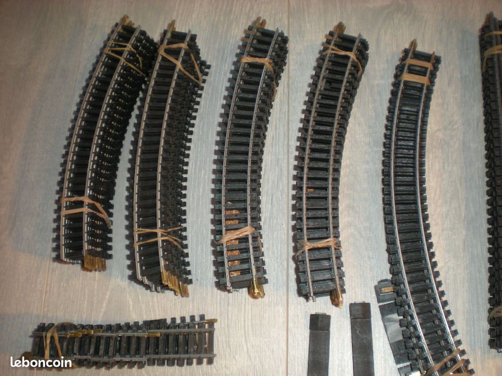 Lot De 70 Rails Courbes Jouef HO – Bon état, Pas D'oxydation