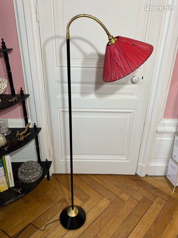 Lampadaire liseuse métal et laiton vintage 60’ (image 2)