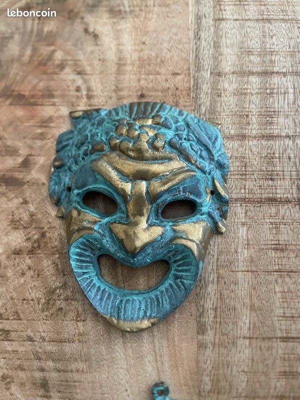 4 masques grecs bronze massif (image 6)