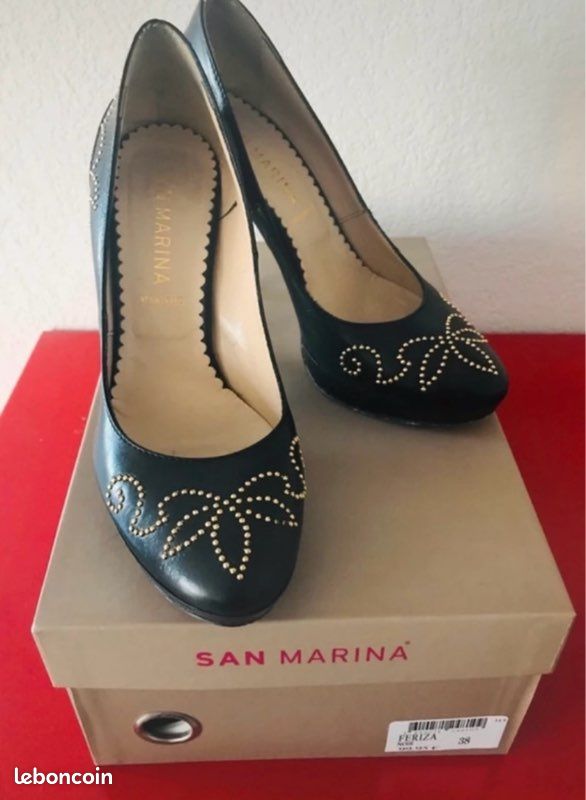 Escarpins noirs cloutés San marina (image 3)