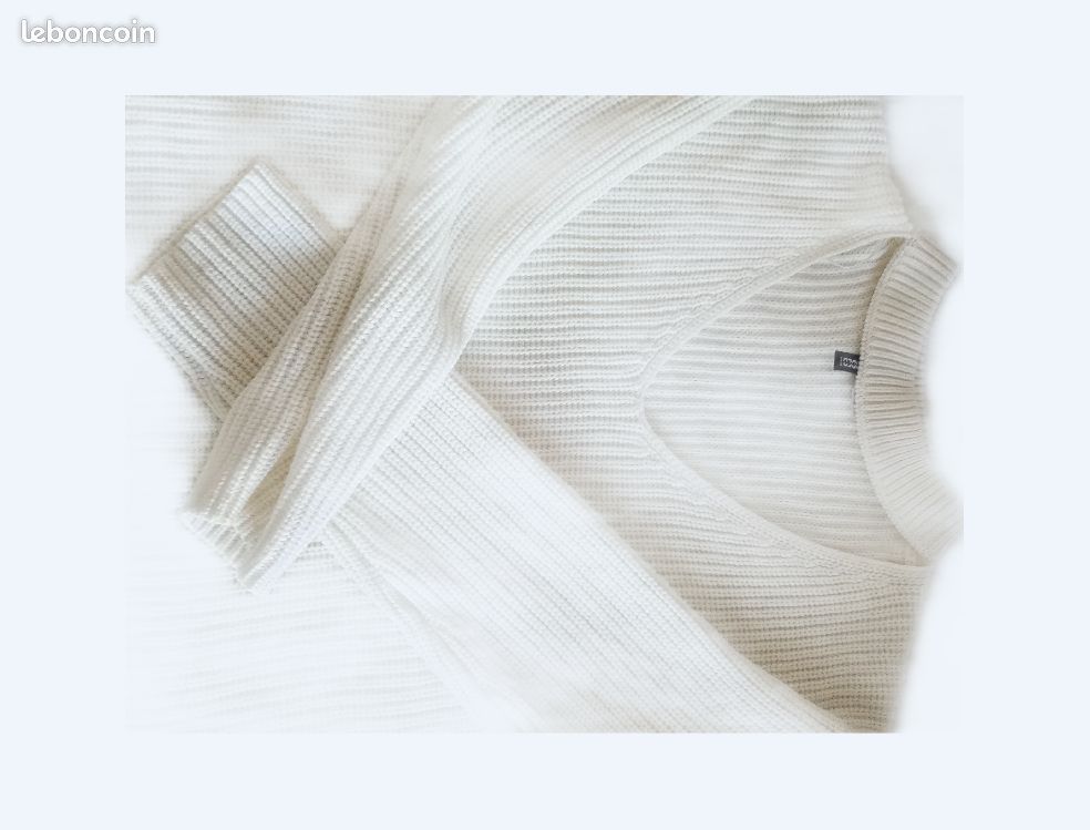Pull à mailles écru h &m (image 8)