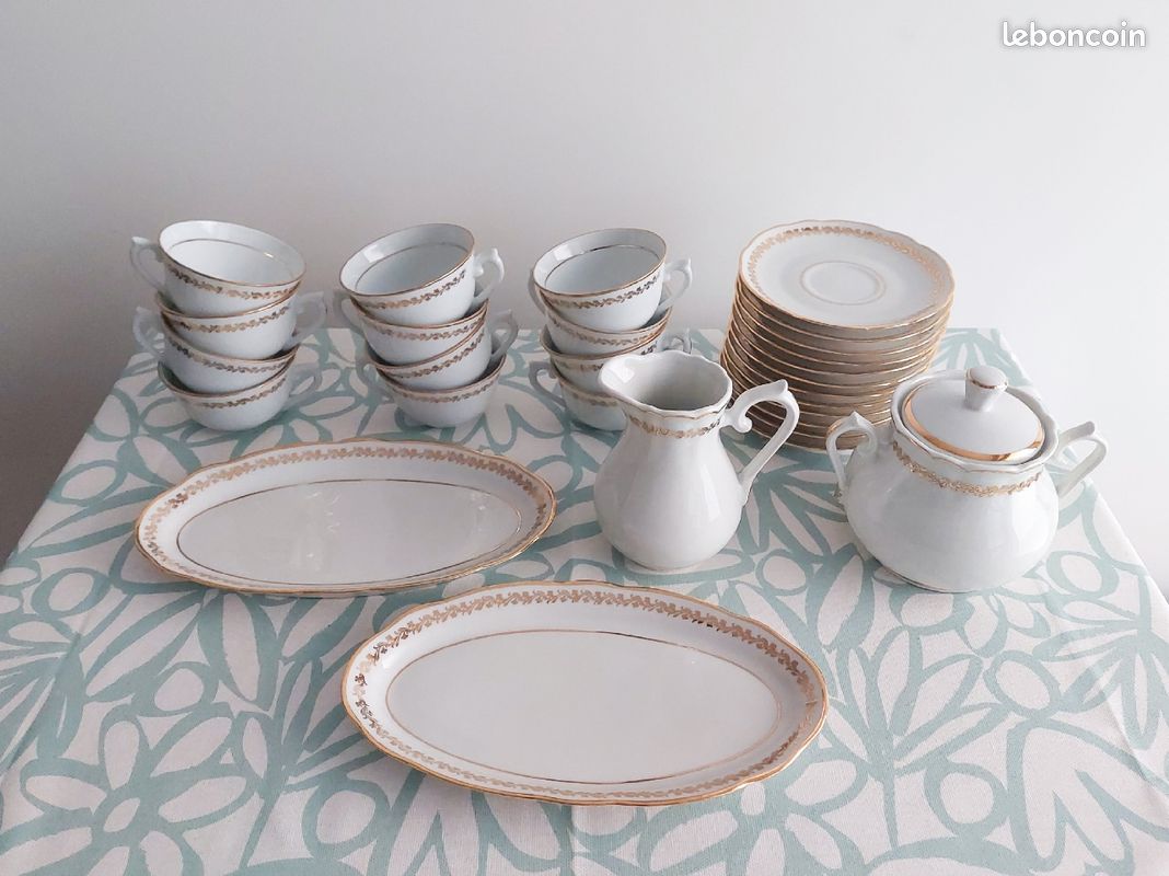 Service à thé porcelaine 1970s FD Chauvigny (image 14)