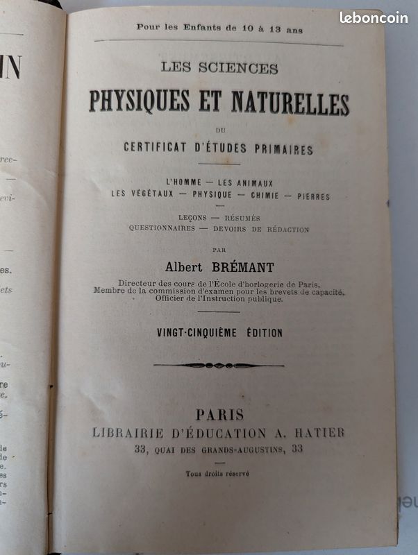 Les sciences physiques et naturelles du certificat d'études (image 3)