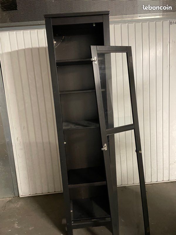 Vitrine, colonne, vaisselier,teinté noir MALSJÖ IKEA (image 1)
