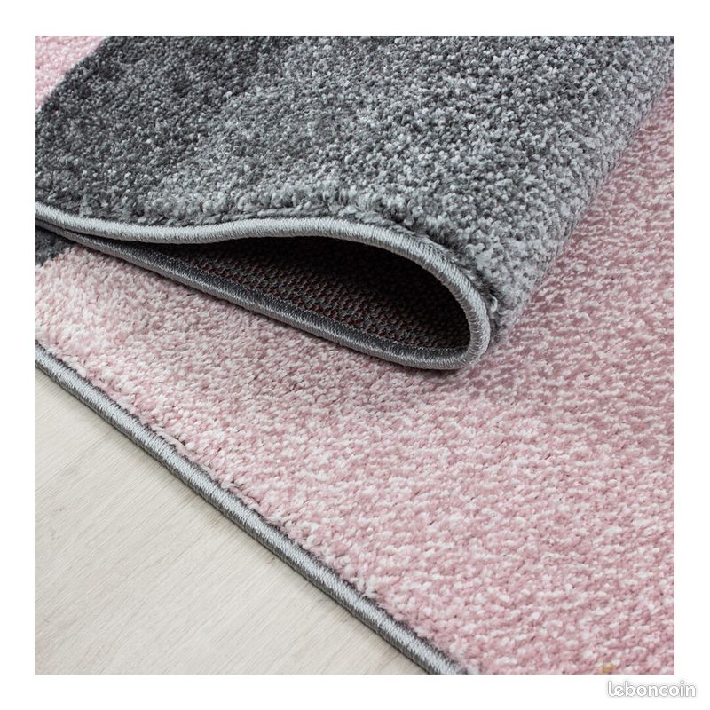 Tapis contemporain rectangle graphique Salmon Rose 160x230 (image 4)