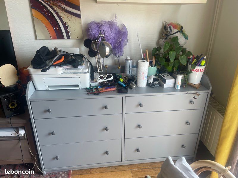 Commode Ikea 6 tiroirs Hauga (image 1)