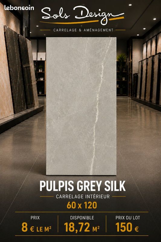 🔥Carrelage Intérieur PULPIS GREY SILK 60x120 – DÉSTOCKAGE🔥 (image 2)