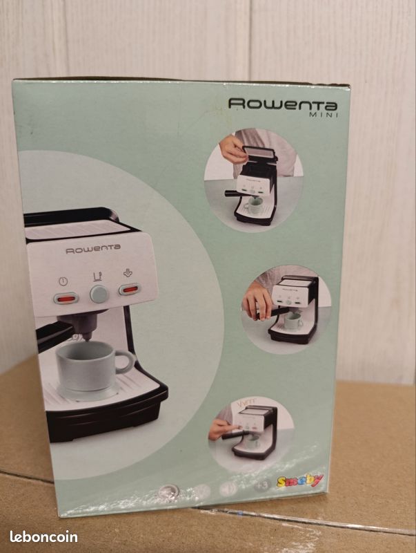 Machine à Café Espresso Jouet Smoby Rowenta – Sons Et Lumières, Percolateur Amovible – Imitation Réaliste – Piles Incluses