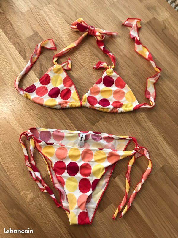 Etam / joli bikini t 38 40 à gros pois maillot de bain 2 pièces femme (image 1)