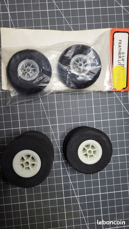 Lot De 4 Roues D'Avion RC 7cm En Éponge PU - Roues Légères Et Flexibles Pour Modèles Télécommandés, Flyers Et Voitures RC