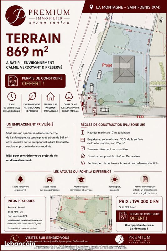 Terrain 860 m² · à Saint-Denis · 860 m² · 199 000 €