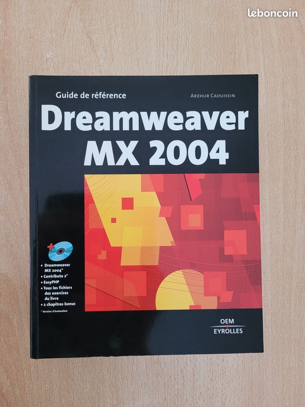 Livre Dreamweaver MX Arthur Caouissin à 14,50 Euros Comme neuf (image 1)