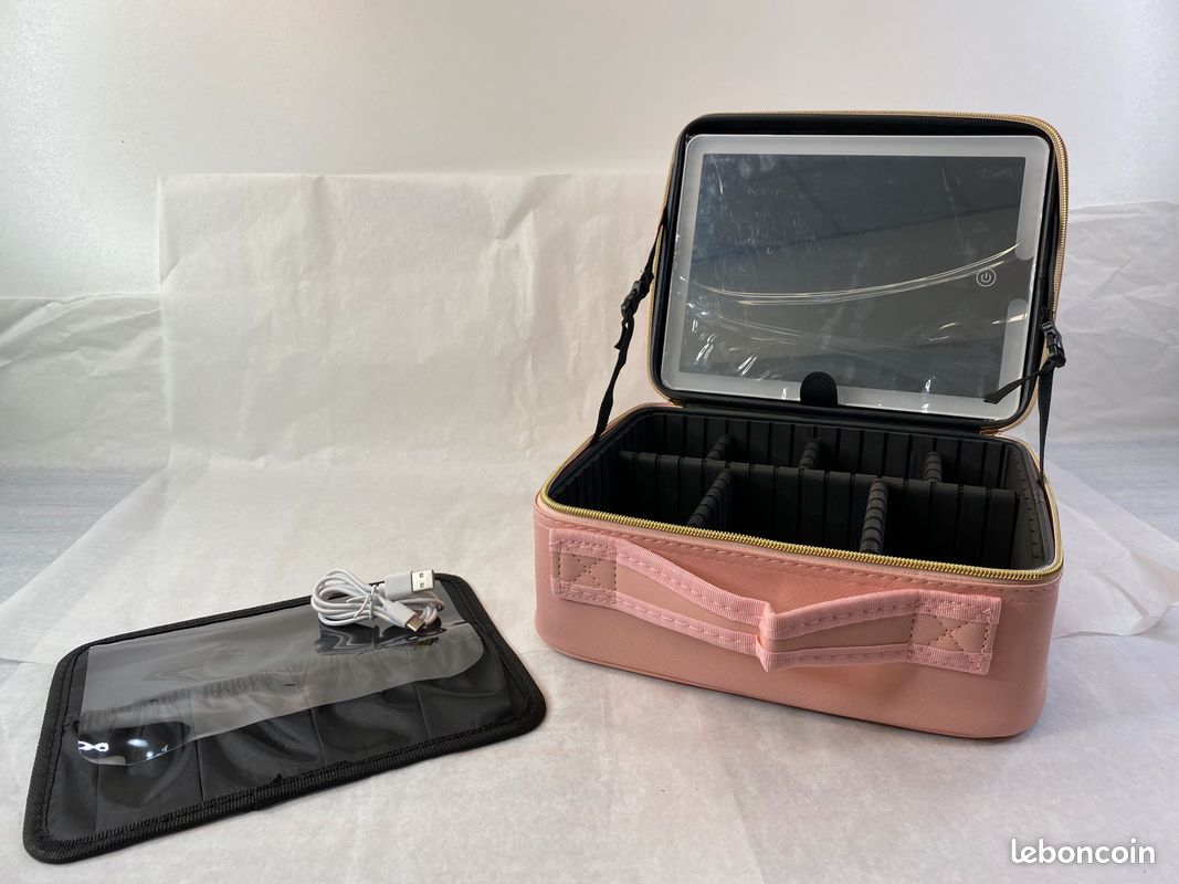 Trousse de maquillage de voyage avec miroir éclairé (image 3)