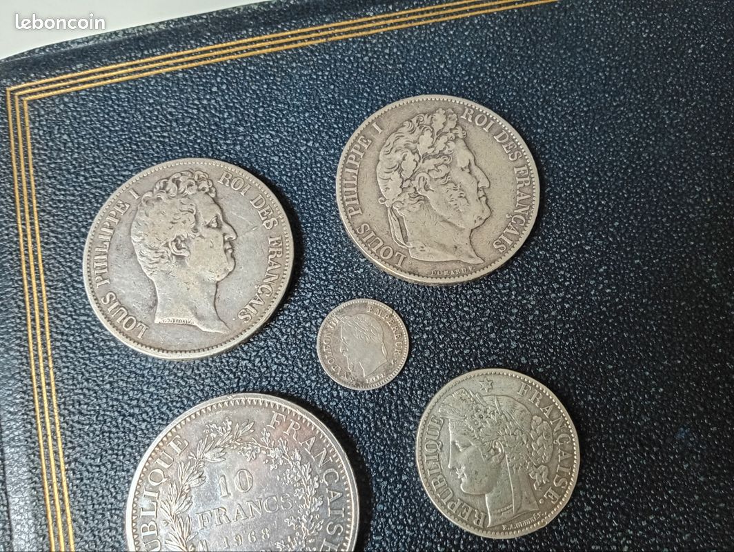 Lot pièces en argent - 5 francs Écu, Cérès, Turin, Hercule - Vendu au poids (image 3)