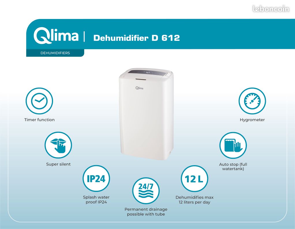 Déshumidificateur électrique Qlima (image 2)