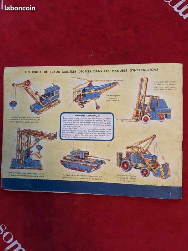 Meccano Ancien Lot de 4 Pièces Métal