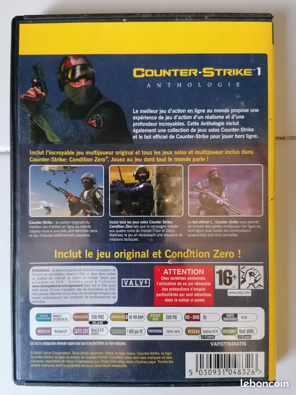 Jeu pc dvd rom – counter strike – anthologie – (image 2)