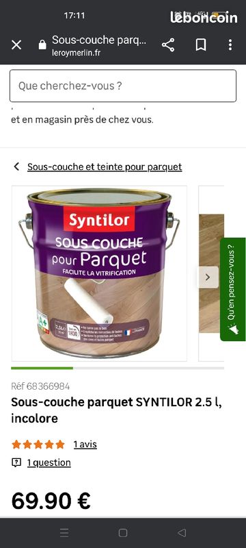 Syntilor sous couche parquet incolore 2.5L (image 1)