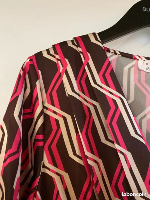 Robe LolaLiza Noire Et Rouge à Manches Longues - Taille 36 - Comme Neuve