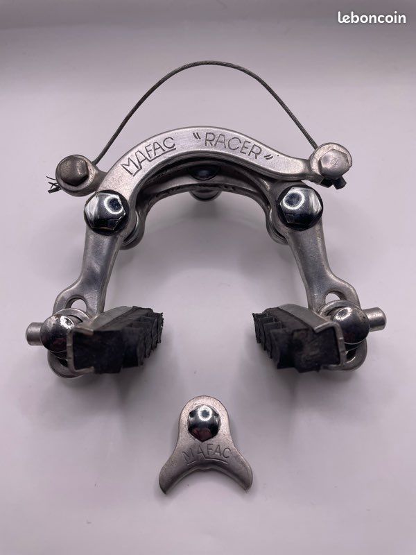 Étrier De Frein Arrière Vélo MAFAC Complet - Pour Vélos De Route/Course - Aluminium Argenté - Occasion Bon État